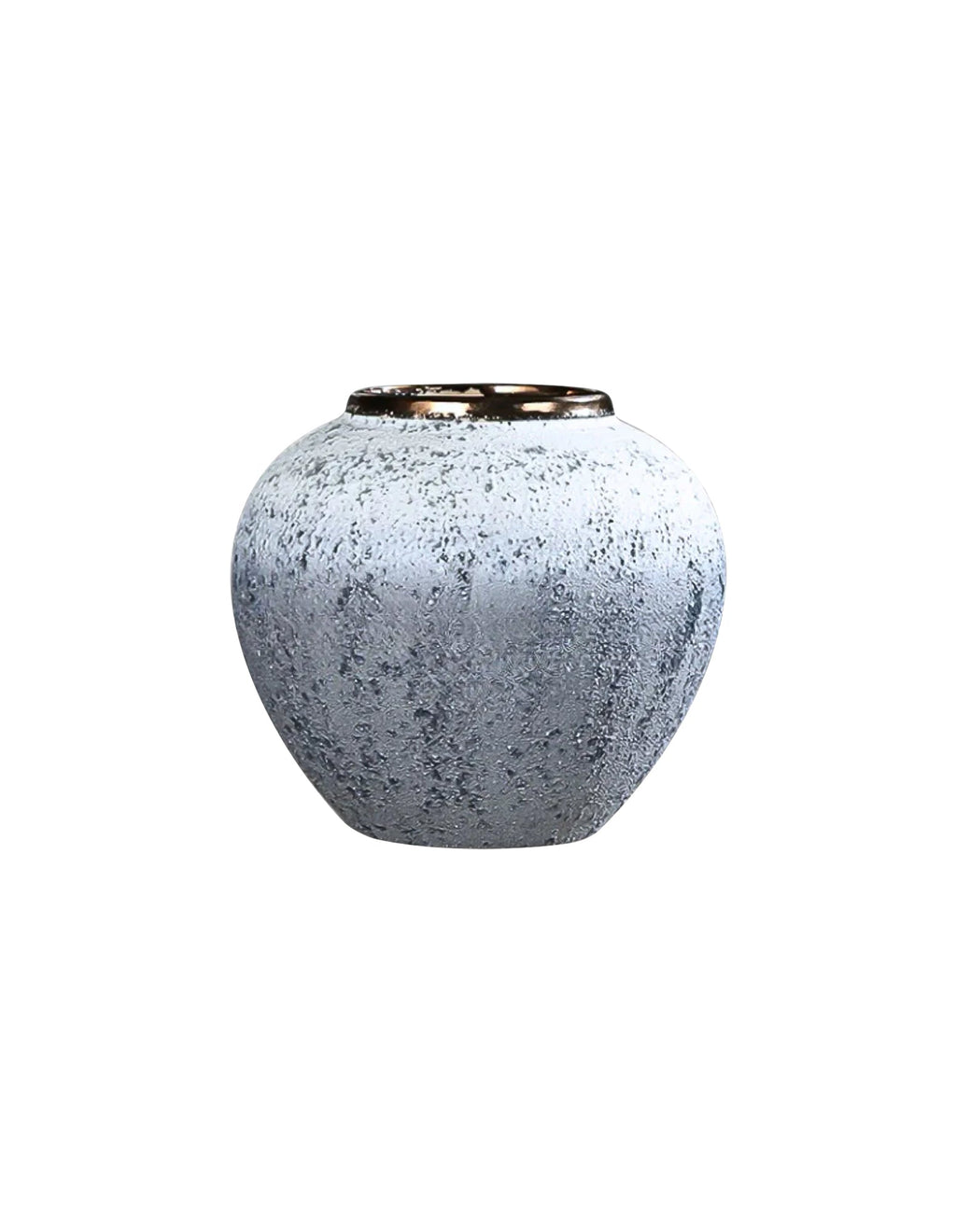 SOGA 21x22cm White and Grey Small Ceramic Flower Vase Elegant Living Room Home Decor